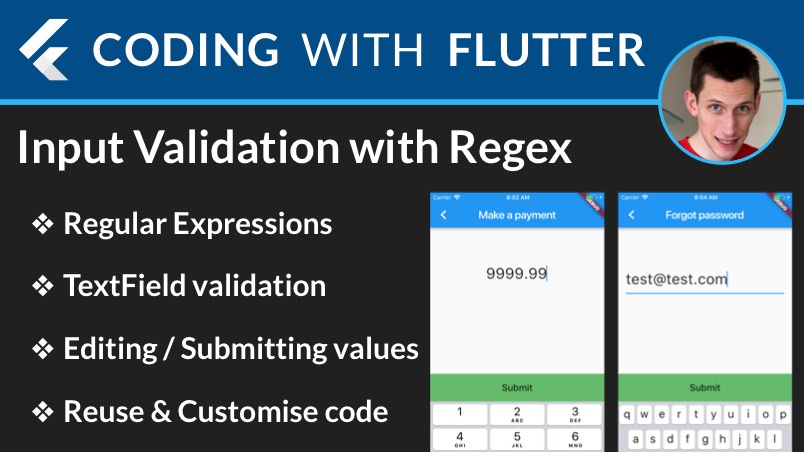 Flutter: Input Validation with RegExp