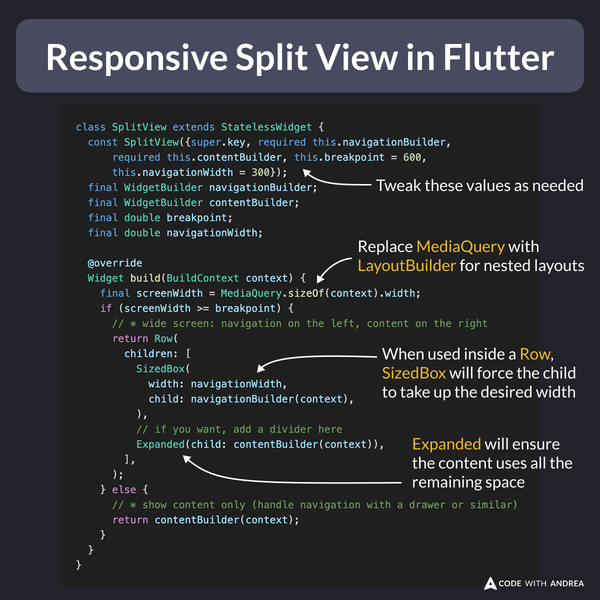 Responsive Split View in Flutter