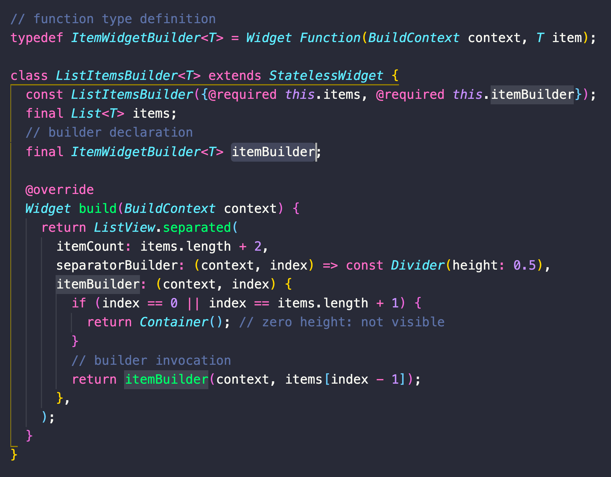 Need to declare a function type with generics? Use a typedef