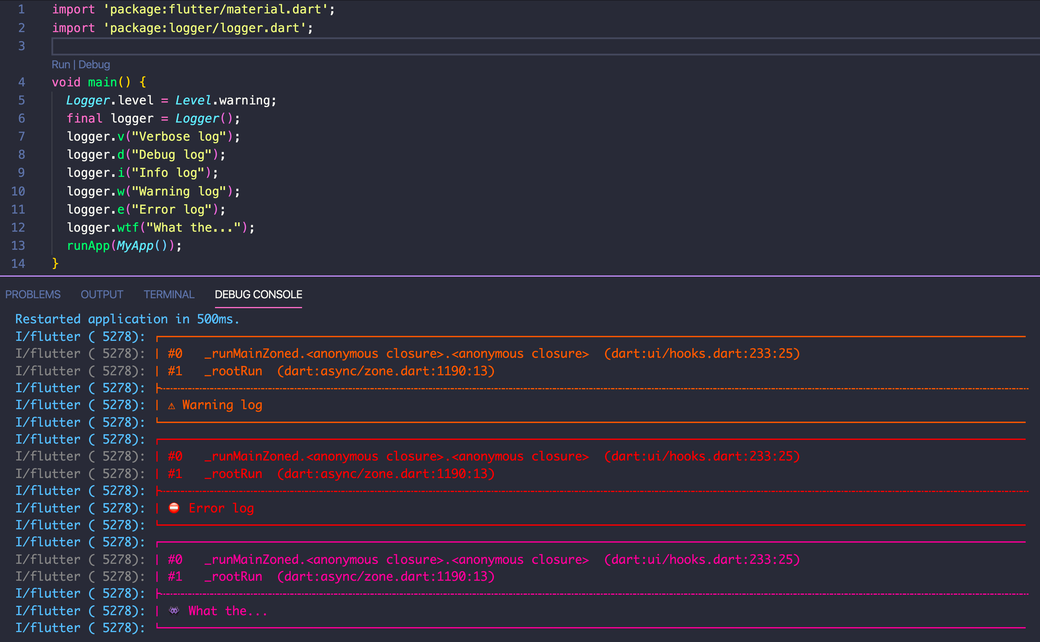 Need a better logger for your apps? Use the logger package