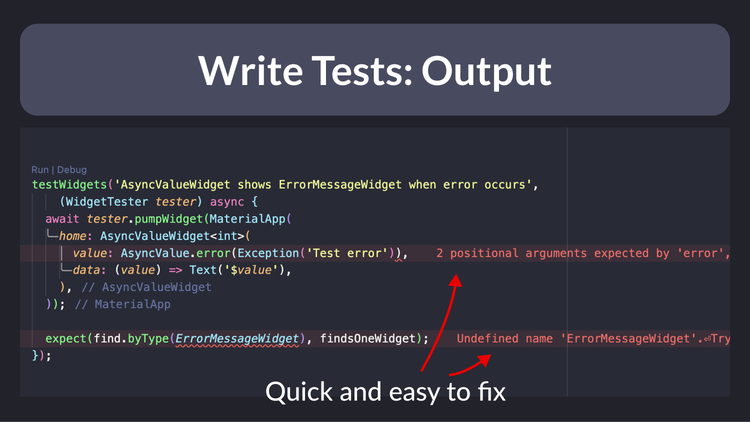 Write Tests: Output
