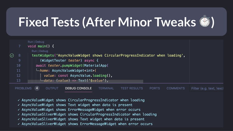 Fixed Tests (After Minor Tweaks)