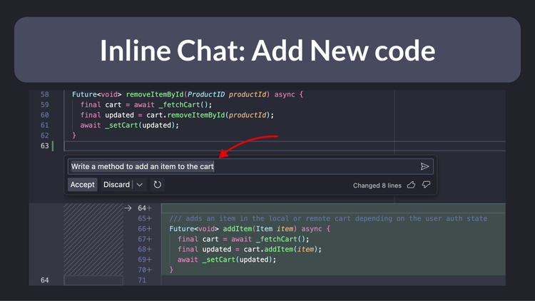 Inline Chat: Add New Code