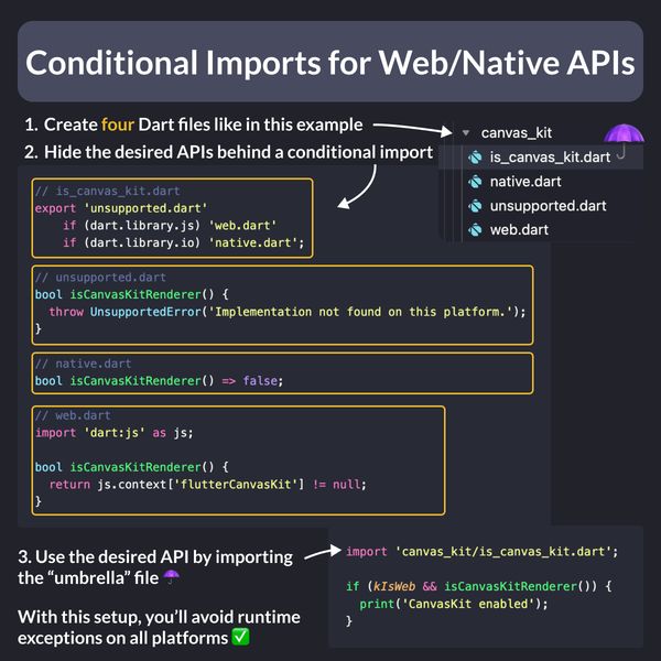 Here's how to hide your web APIs behind an umbrella file using conditional imports