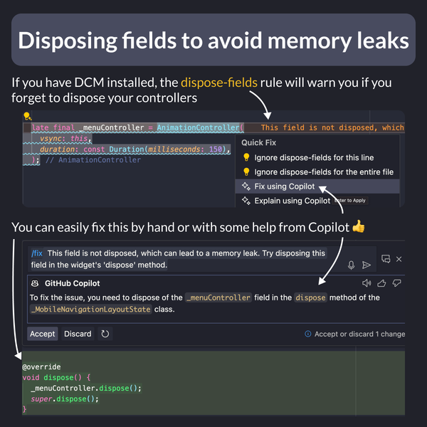 Disposing fields to avoid memory leaks