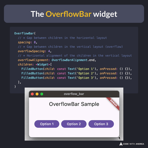 The OverflowBar widget