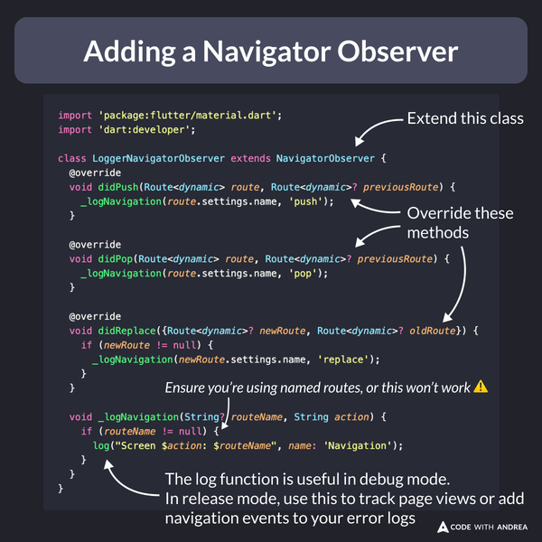Adding a Navigator Observer