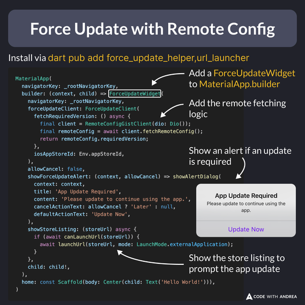 Force Update with Remote Config