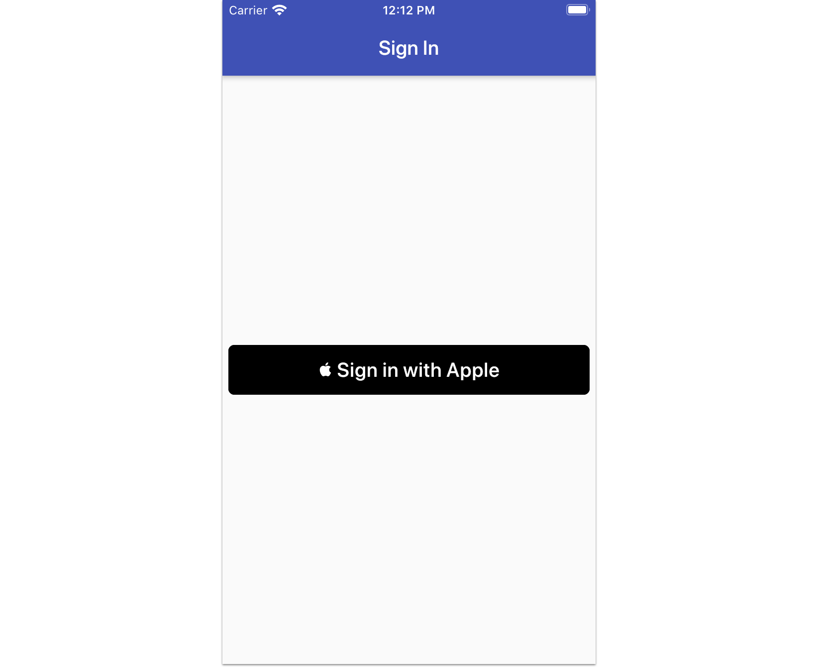 Apple Sign In Button