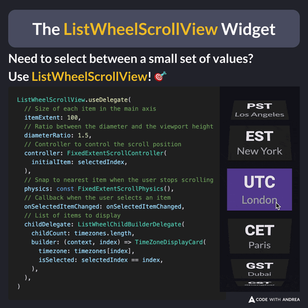 The ListWheelScrollView Widget