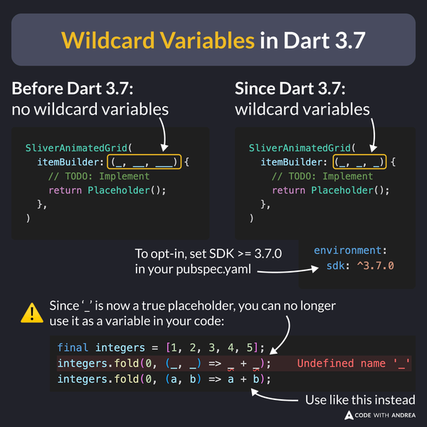 Wildcard Variables in Dart 3.7