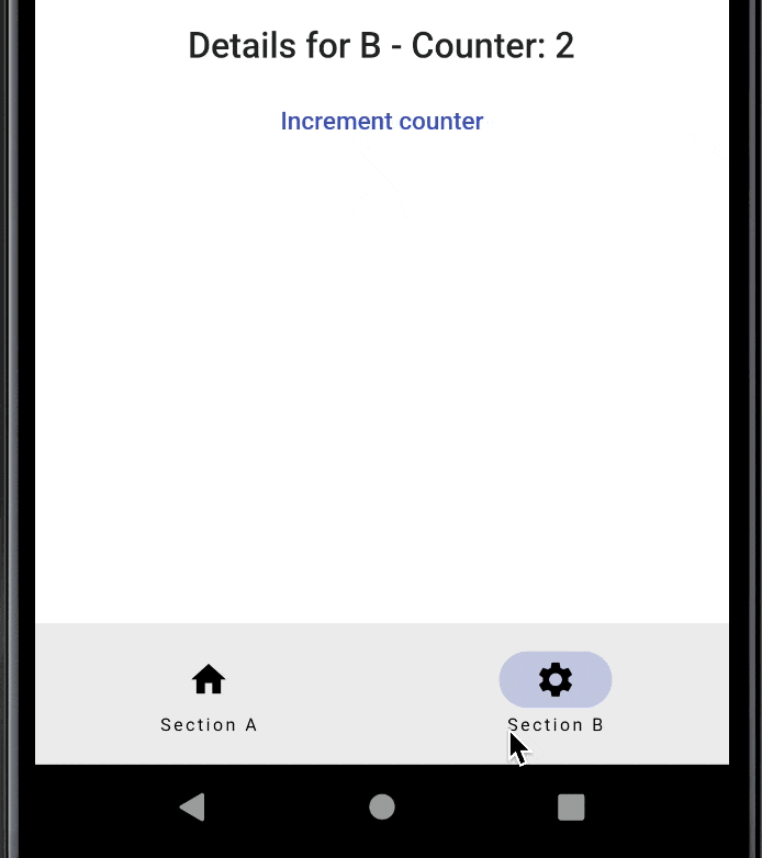 Back-button behaviour on Android