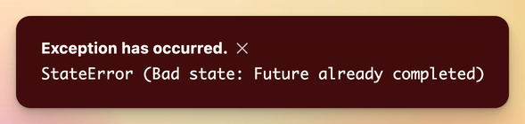 Attempting to set the state when the notifier has already been disposed results in this error