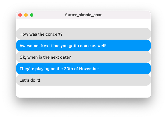 Chat bubbles: first attempt