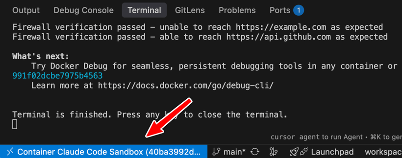 Claude Code Sandbox container