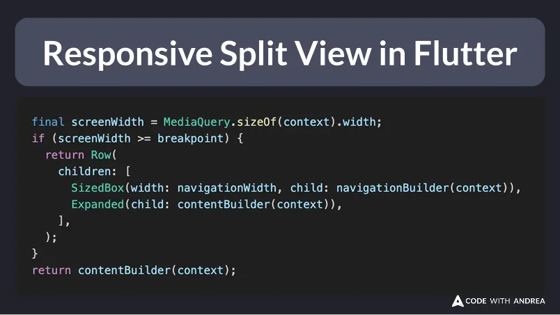Responsive Split View in Flutter