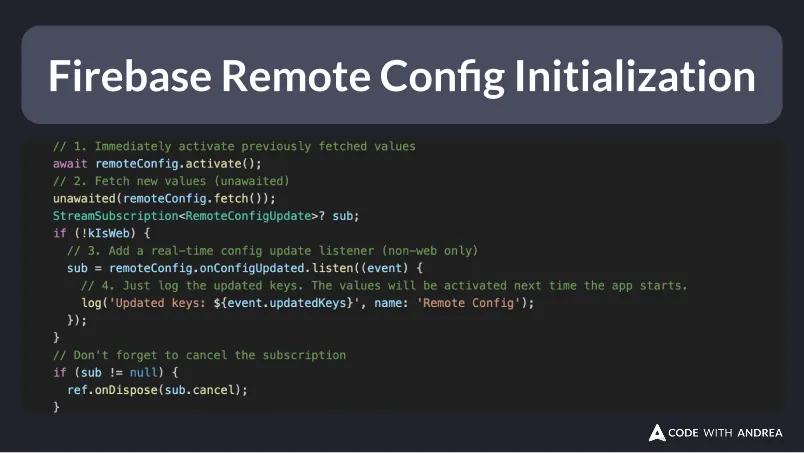 How to Initialize Firebase Remote Config
