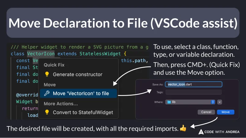 Move Declaration to File (VSCode assist)