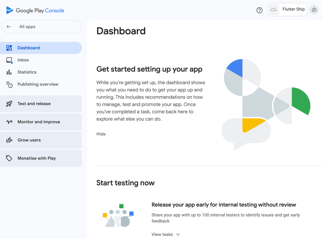 App dashboard