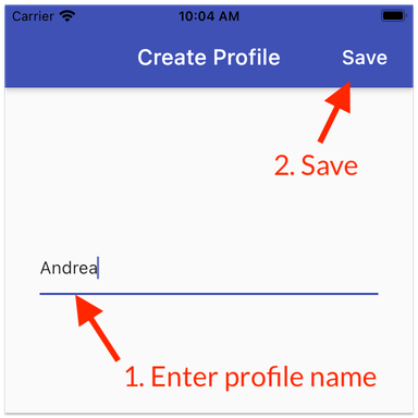 Simple profile creation page