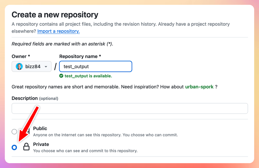 Create a new GitHub repository
