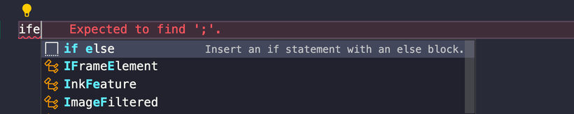 Dart snippet to insert an if/else statement