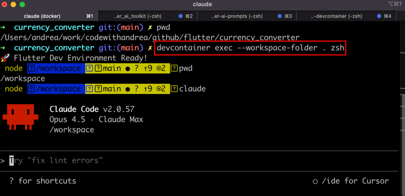 Running Claude Code from a standalone terminal