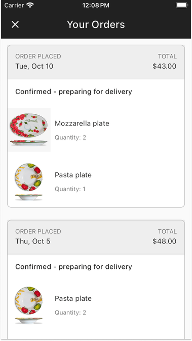 We can show a confirmation page after an order has been completed