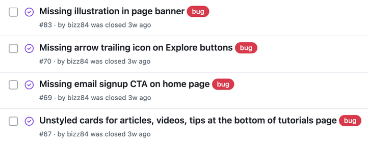 Migration bugs caused by missing illustrations, icons, signup forms, and card styling