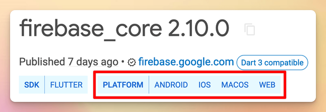 Firebase supports Android, iOS, macOS, and web as target platforms