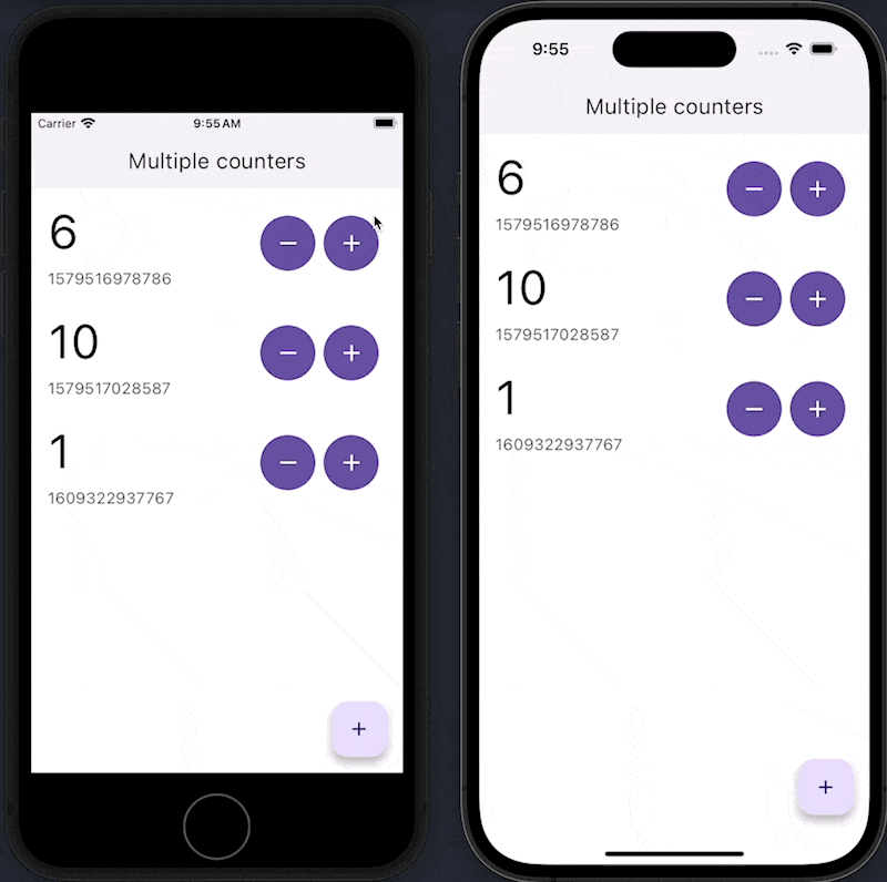 Data syncing with realtime updates on two apps side-by-side