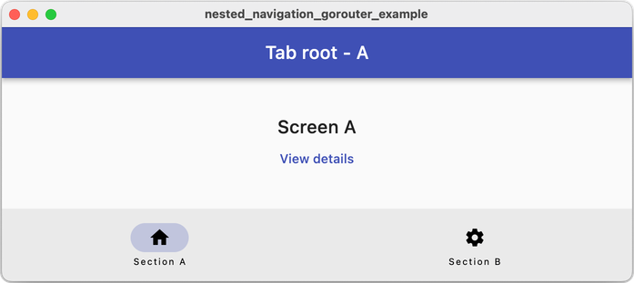 A bottom navigation bar applied to a widescreen layout