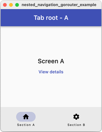 On narrow screens, we keep the navigation tabs at the bottom with a NavigationBar widget