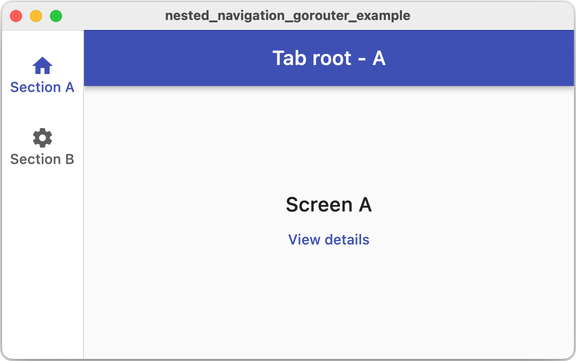 On wide screens, we can move the navigation tabs to the side with a NavigationRail widget