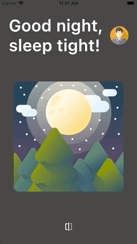 Visible page "switches" at the end of the animation