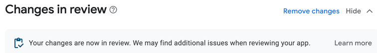 Changes in review