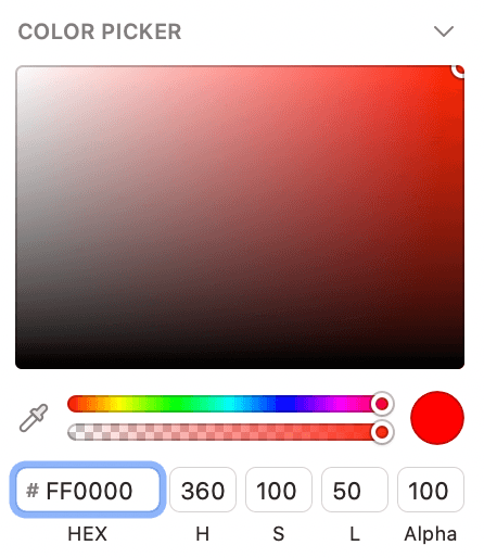 RGB / HSL Color Picker in Sketch