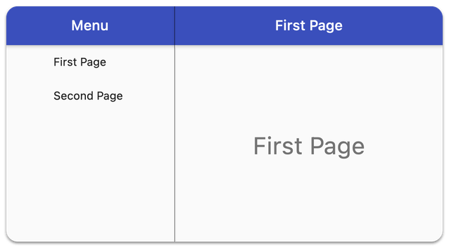 Split view example app (widescreen)