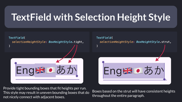 TextField with Selection Height Style