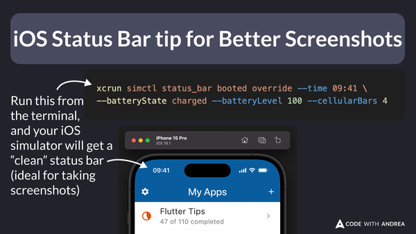 iOS Status Bar tip for Better Screenshots