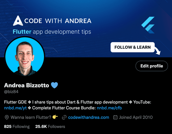 My Twitter profile