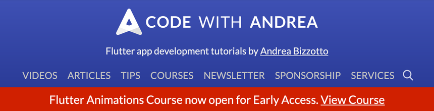 Old site navigation header before the redesign