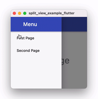 Drawer page selection