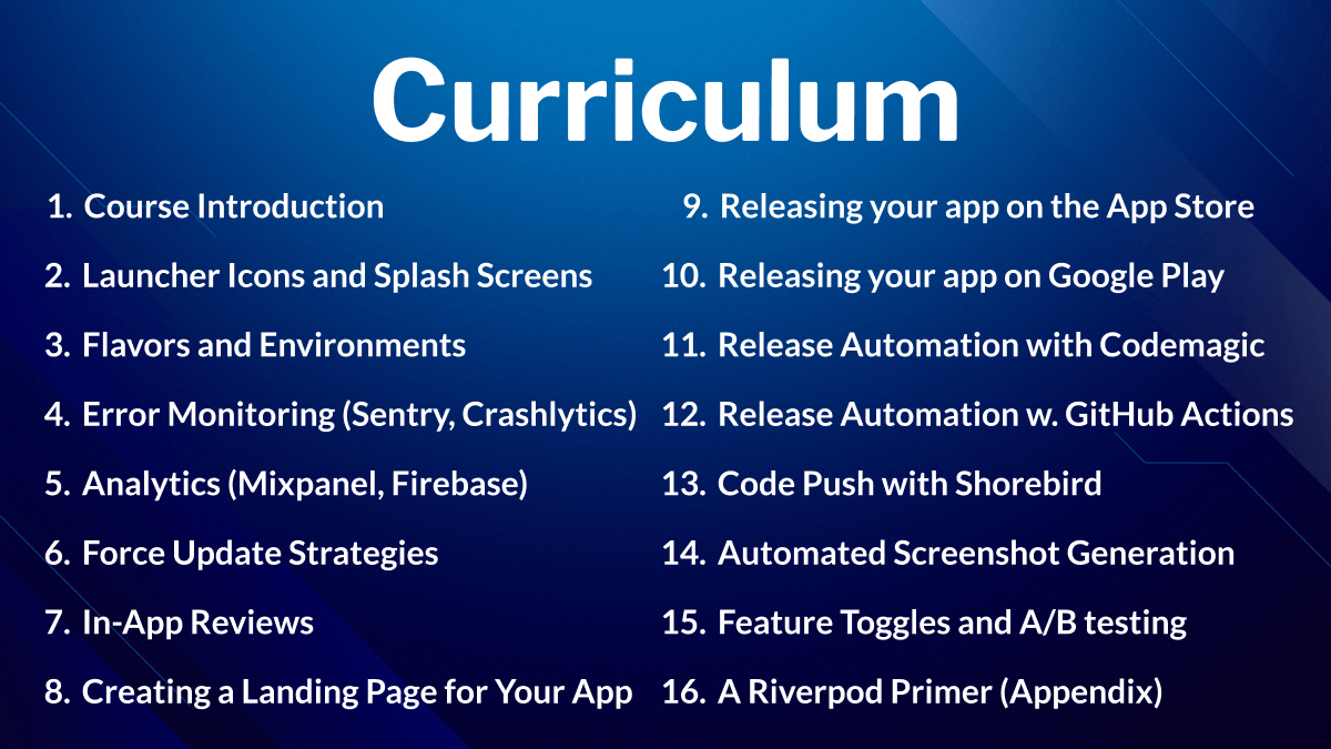 Flutter in Production modules