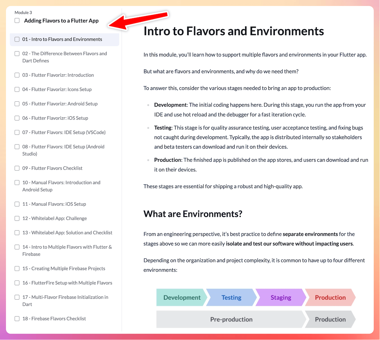 Module 3: Flavors and Environments
