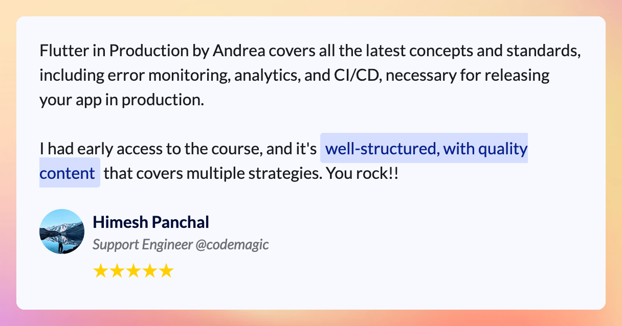 Testimonial by Himesh Panchal