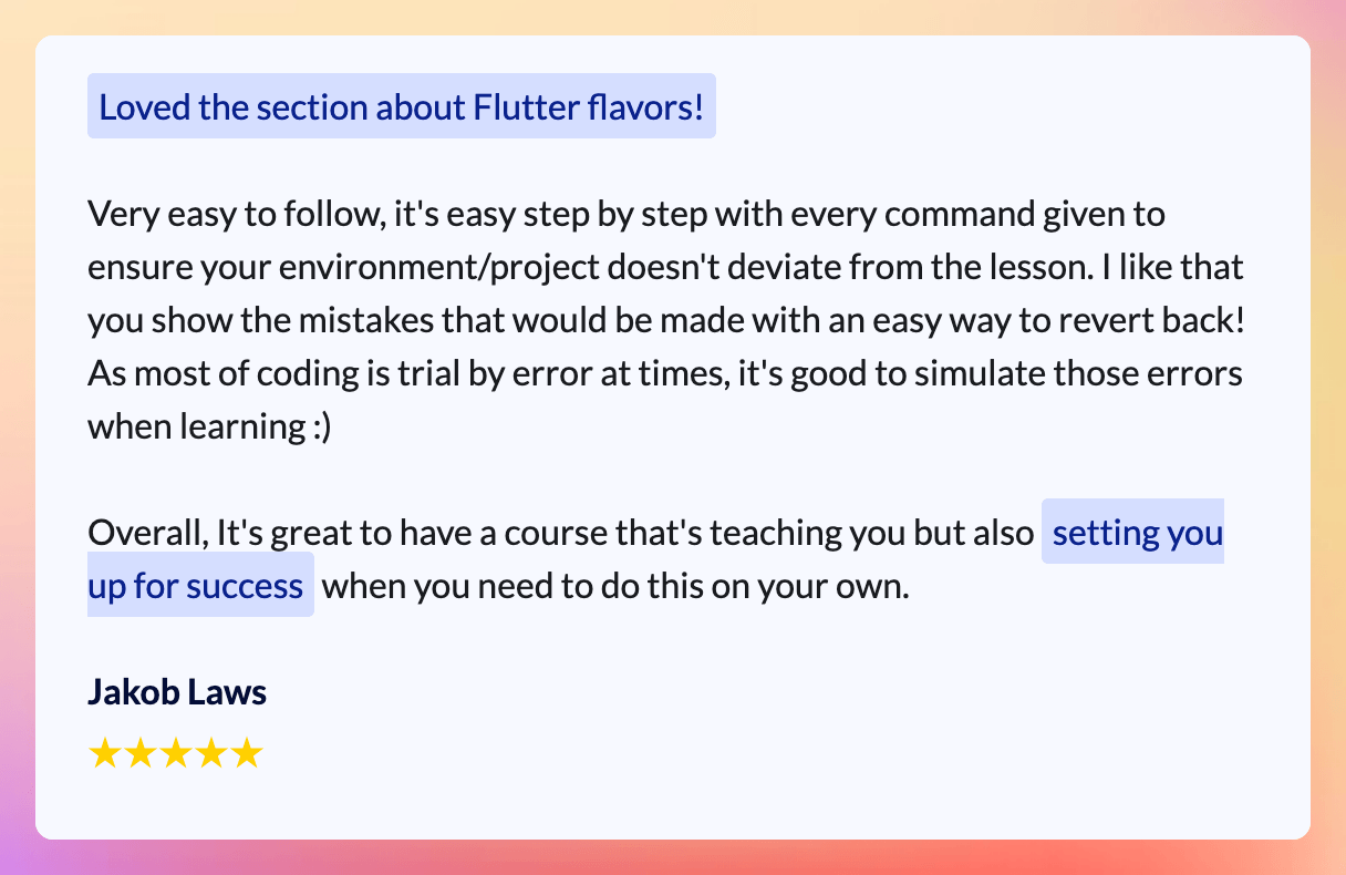 Testimonial by Jacob Laws