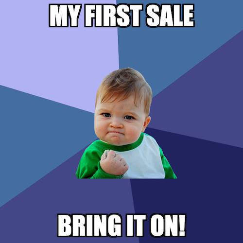 My first sale - thank you