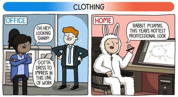 Working from home meme