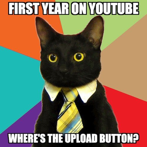 First year as a YouTuber meme